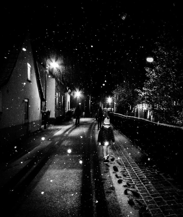 Snow By Night Photograph by Stephanie Kleimann
