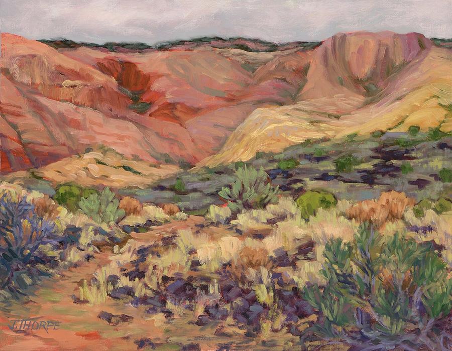 Snow Canyon Tapestry Painting by Jane Thorpe