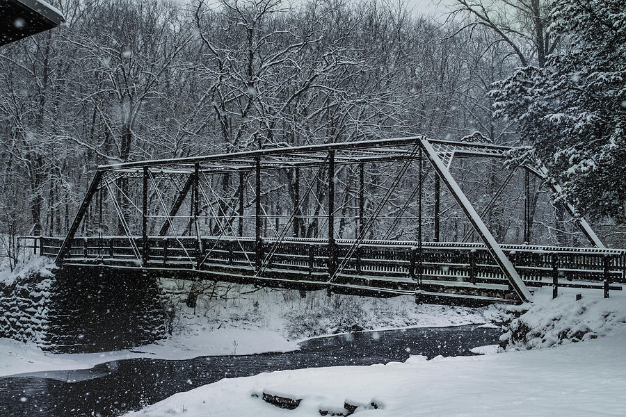 Snow Covered Bridge Photograph by Sandra Js
