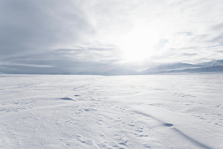 Snow-covered Field And Horizon Line Digital Art by Tom Lindboe | Fine ...