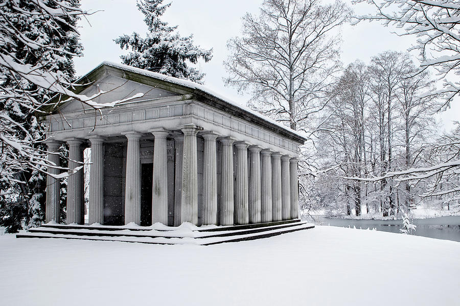 Snow Covered Monument Photograph by Ed Taylor