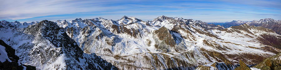 Snow Covered Mountains In Winter Photograph by Panoramic Images