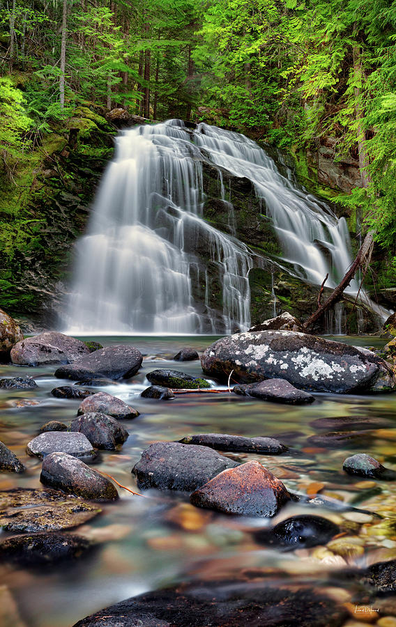 Nature Photograph - Snow Creek Falls by Leland D Howard