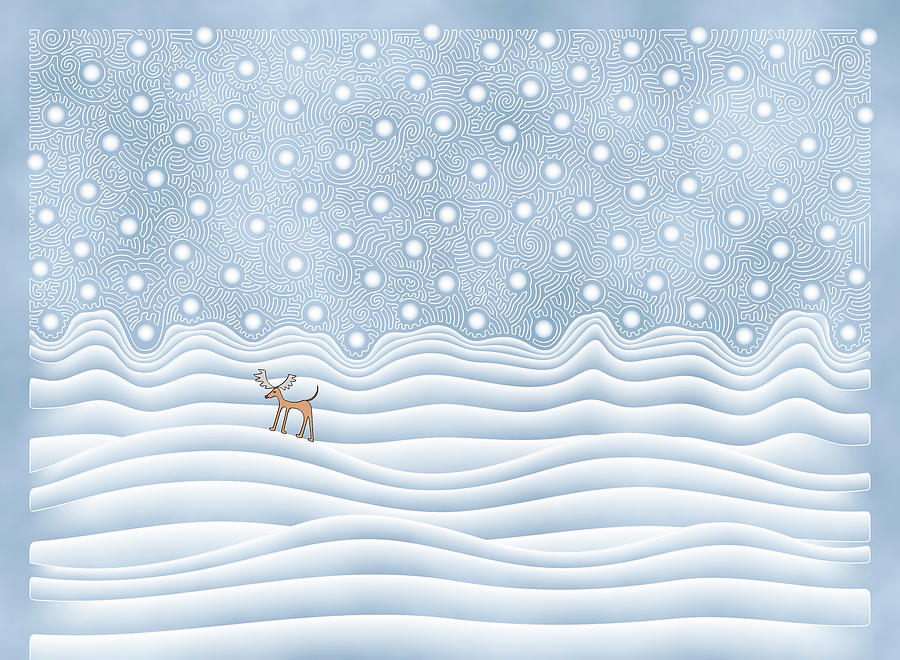 Snow Day Digital Art by Becky Titus