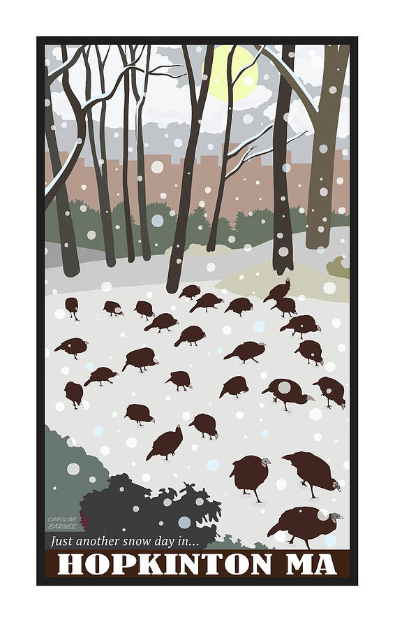 Snow Day in Hopkinton Digital Art by Caroline Barnes