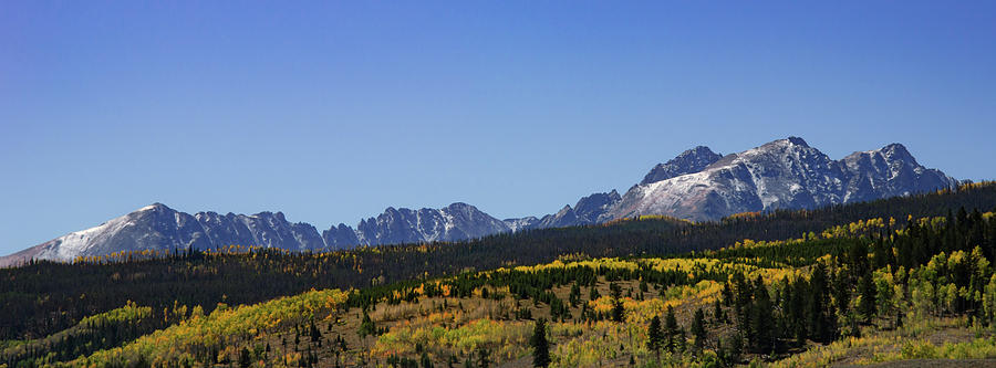 Snow-Dusted Peaks in Autumn Photograph by Don Schwartz