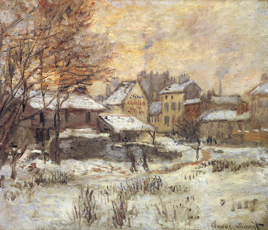 Snow Effect With Setting Sun, 1875 Painting