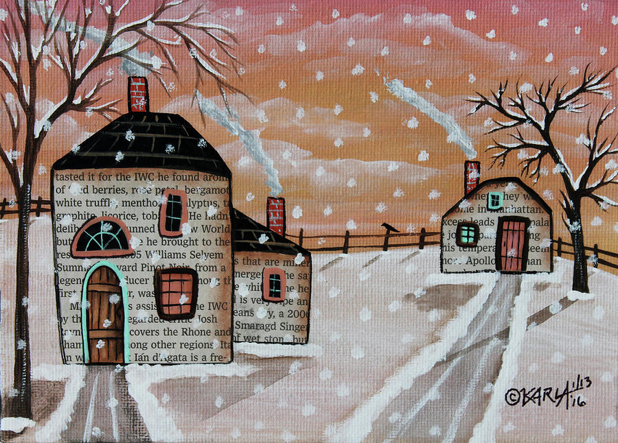 Winter Painting - Snow Flurries 1 by Karla Gerard