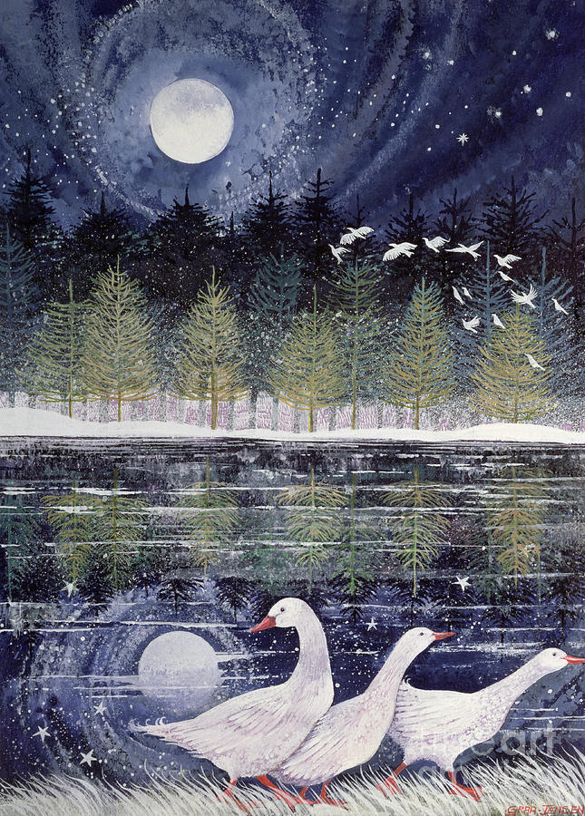 Snow Geese Painting by Lisa Graa Jensen