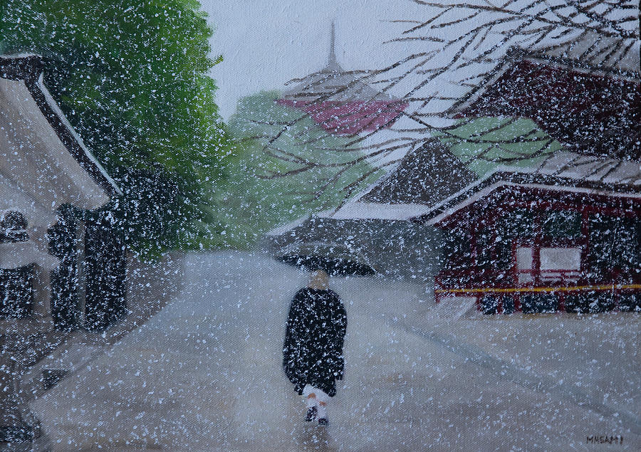 Snow in Japan 2 Painting by Masami IIDA