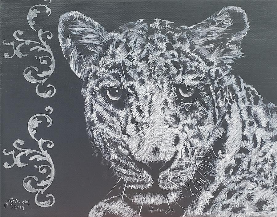 Snow Leopard Painting by Michelle Stevens