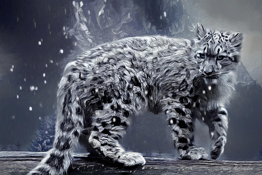 Snow Leopard by Pennie McCracken Snow Leopard by Pennie McCracken