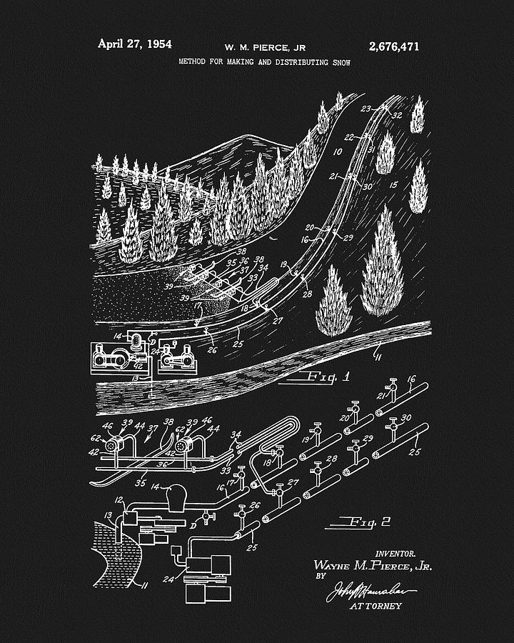 Snow Making Machine Patent Drawing By Dan Sproul