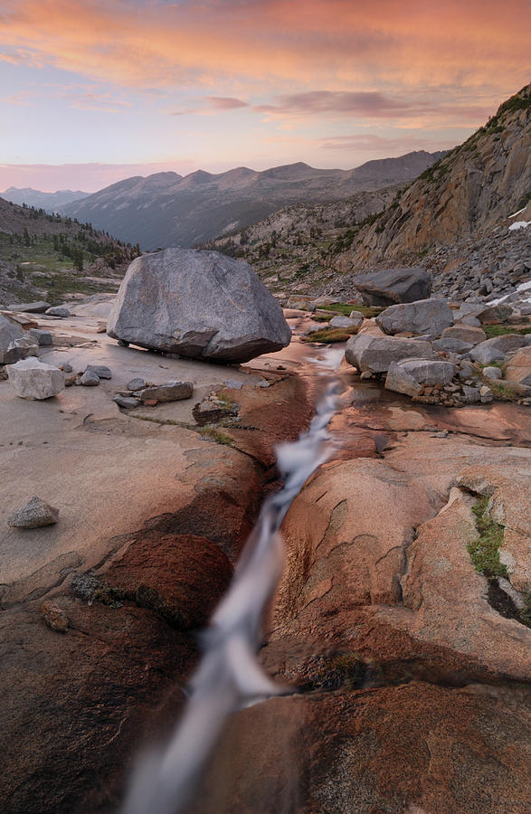 Snow Melt Rushing Through A Granite by David Kiene