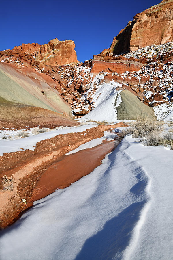 Snow Melts Beneath Cohab Canyon Photograph by Ray Mathis