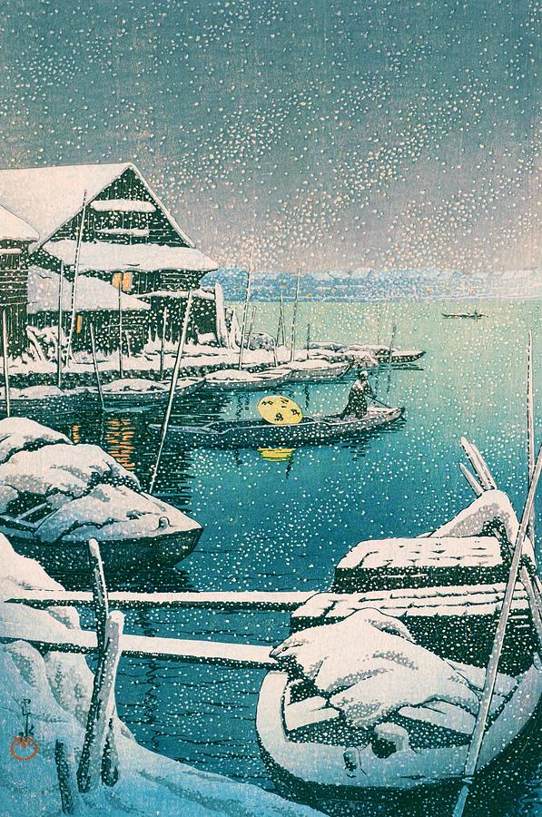 Winter Painting - SNOW MUKOJIMA - Top Quality Image Edition by Kawase Hasui