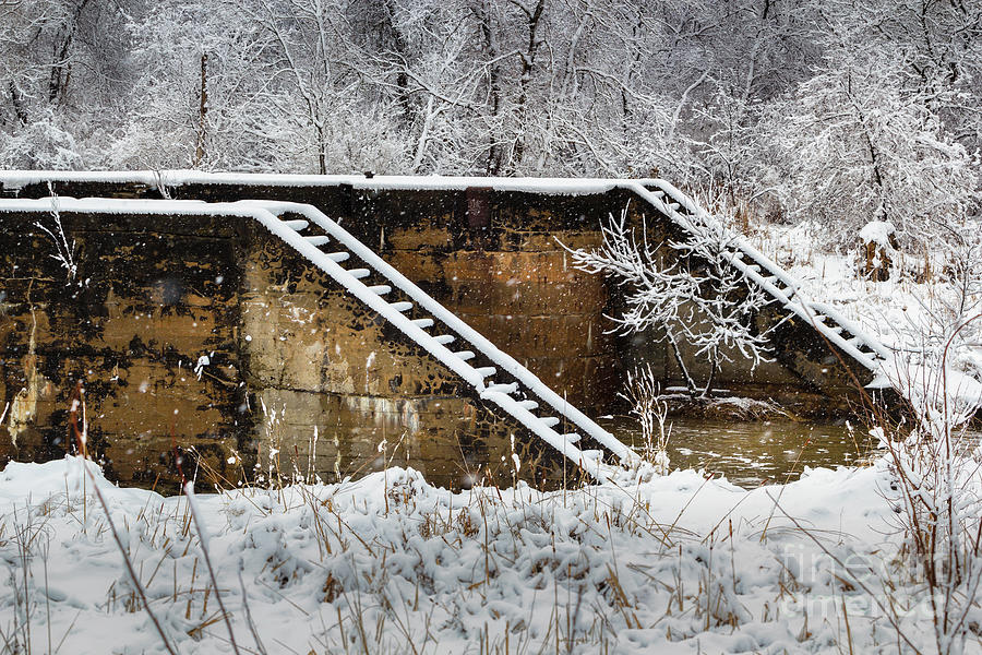 Winter Photograph - Snow On Old Canal Site by Robert Alsop