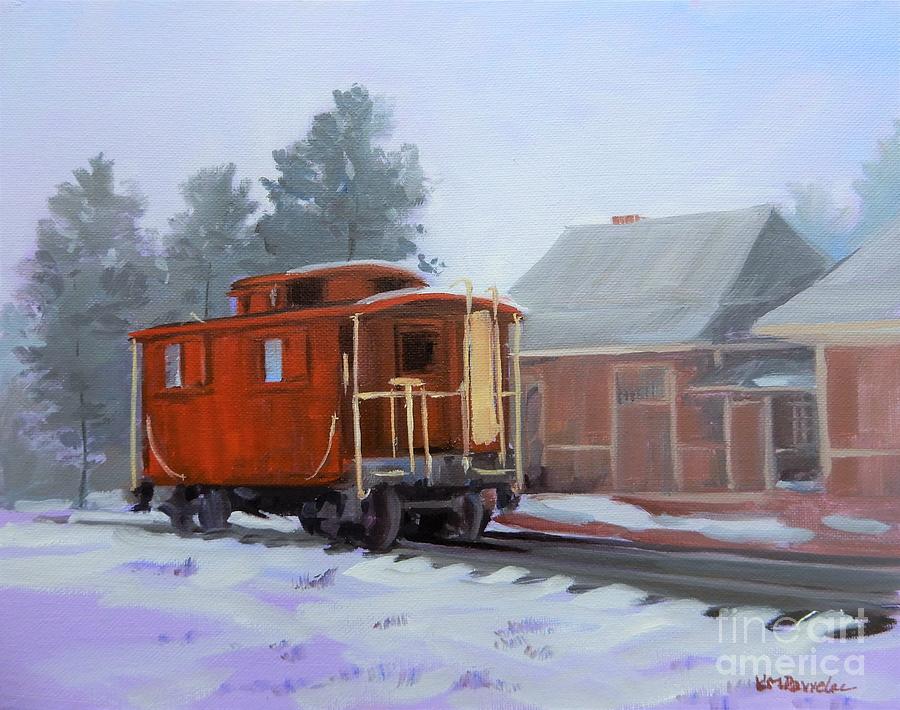 Snow on the Tracks Painting by K M Pawelec