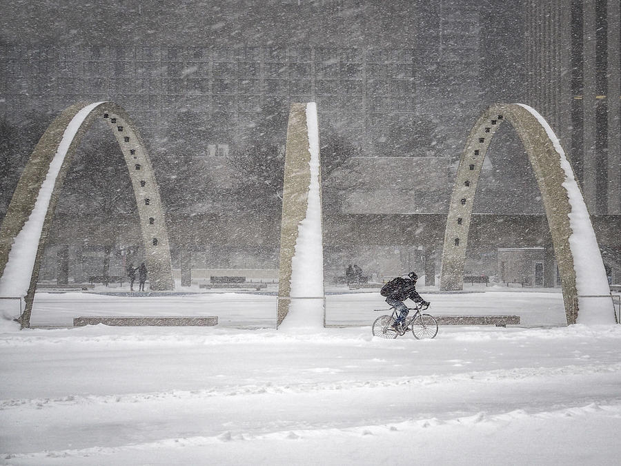 Street Photograph - Snow by Richard Huang Street Photograph - Snow by Richard Huang