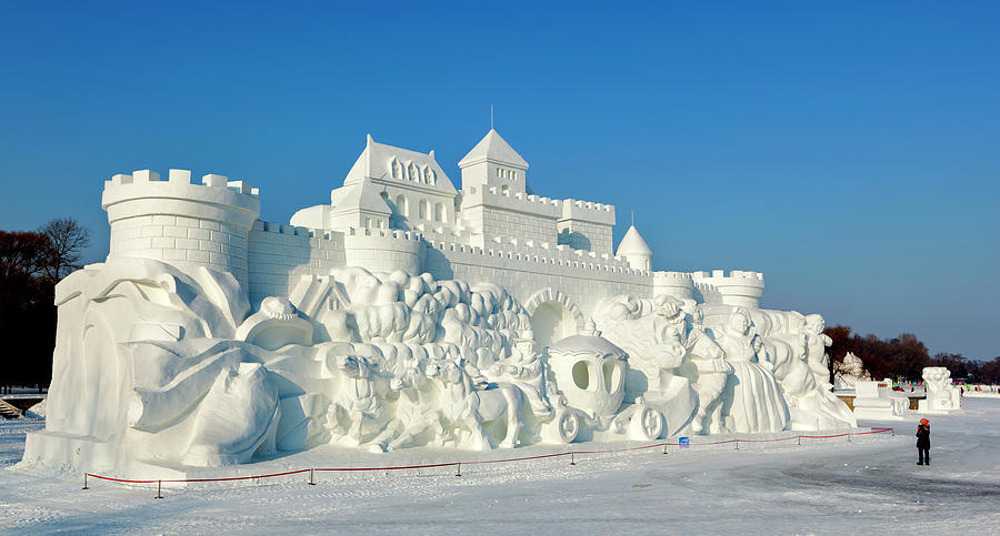 Snow Sculpture, Harbin, China Digital Art by Ivano Fusetti