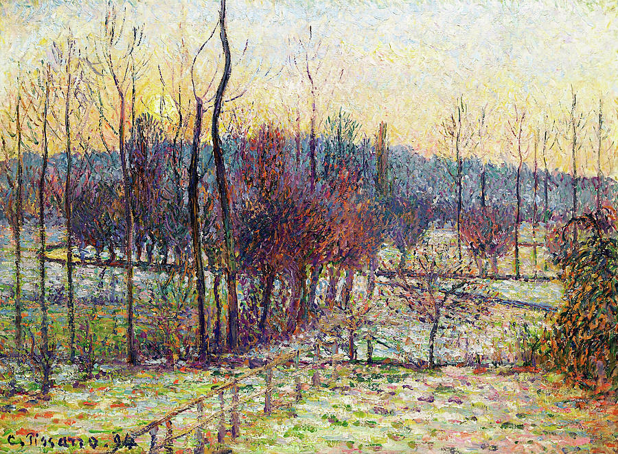 Camille Pissarro Painting - Snow, setting sun, Eragny - Digital Remastered Edition by Camille Pissarro