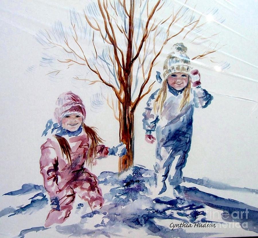 Snow Suits Painting by Cynthia Hudson