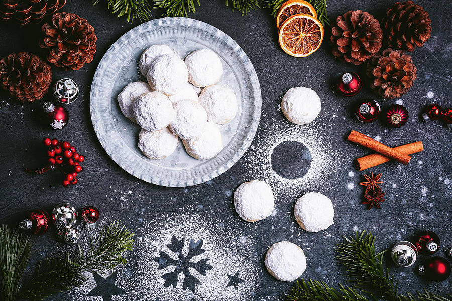 Snowball Cookies Photograph by Christian Kutschka