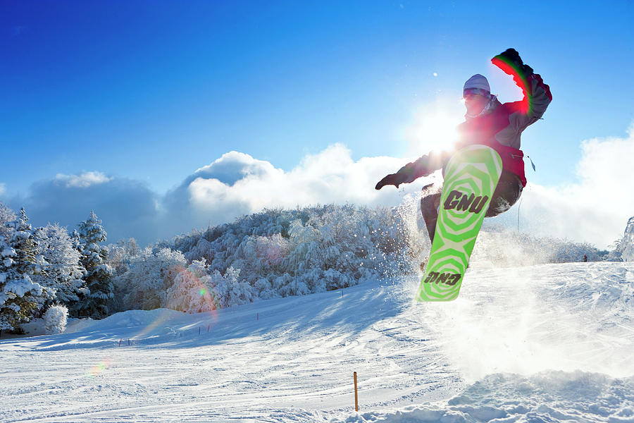 Winter Digital Art - Snowboarding, Italy by Stefano Brozzi