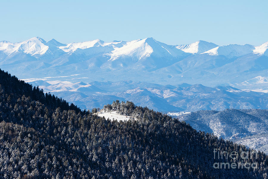 Snowcapped Sangre de Cristo Range of Colorado  Photograph by Steven Krull