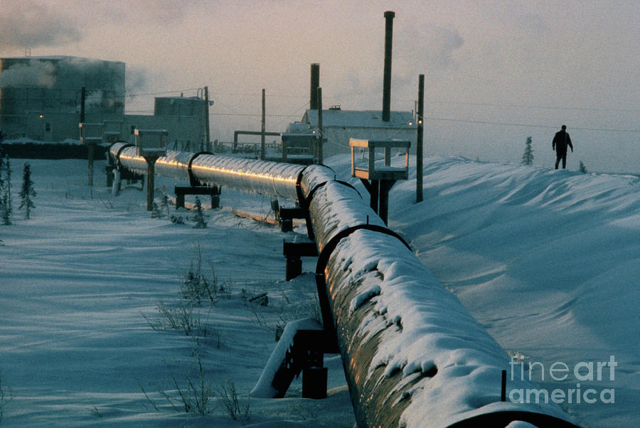 Snowed Under Streets With Oil Pipeline Photograph by Bettmann