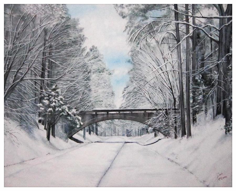 Snowfall on the Natchez Trace Painting by Dale McLean Fine Art America