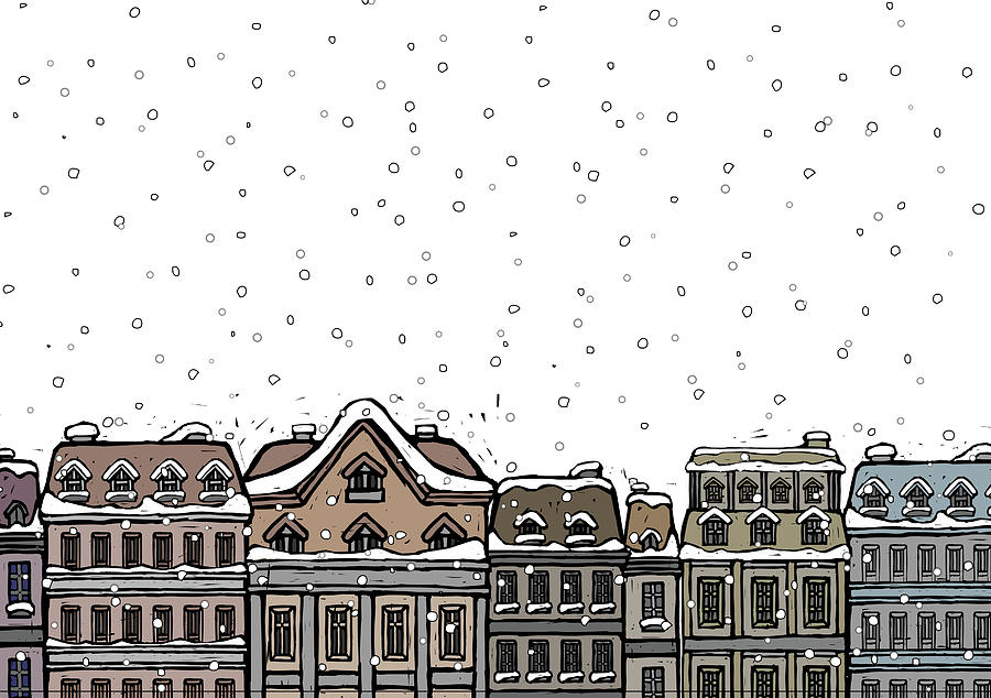 Snowfall Over A City Digital Art by Eastnine Inc. Snowfall Over A City Digital Art by Eastnine Inc.
