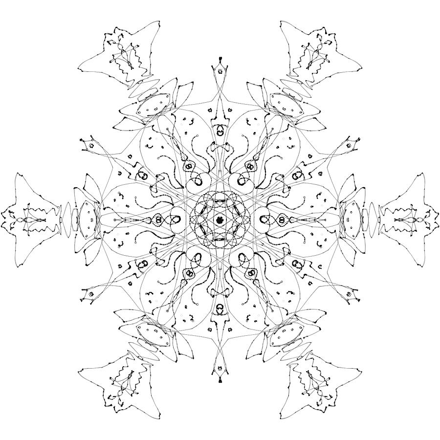 Winter Digital Art - Snowflake 8 by Natalia Rudzina