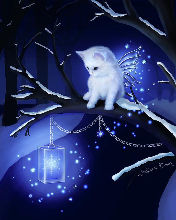 Fairy Digital Art - Snowflake Fairytail by Melissa Dawn