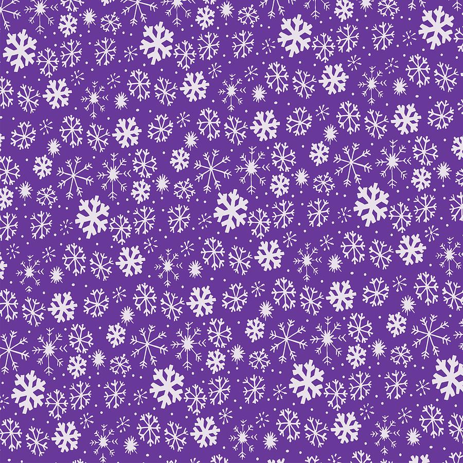 Snowflake Snowstorm With Purple Background Painting by Taiche Acrylic Art