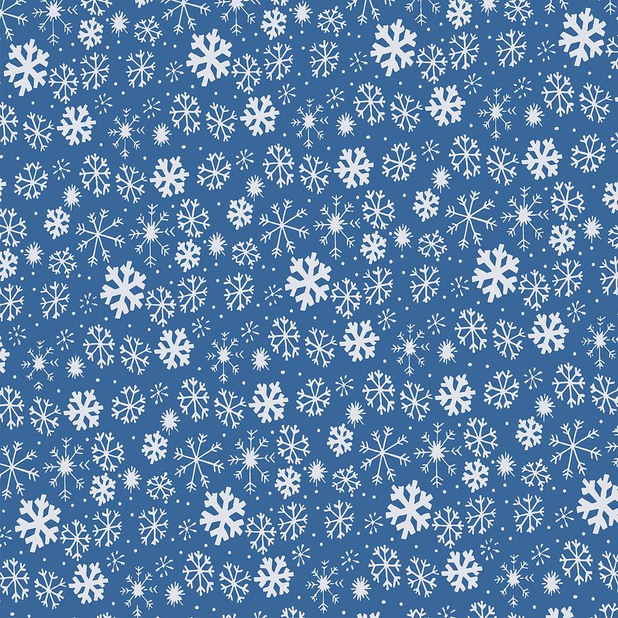Snowflake Snowstorm With Sky Blue Background Digital Art by Taiche Acrylic Art