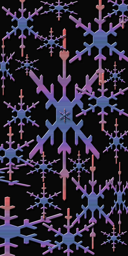 Snowflake Sunset Abstract Digital Art