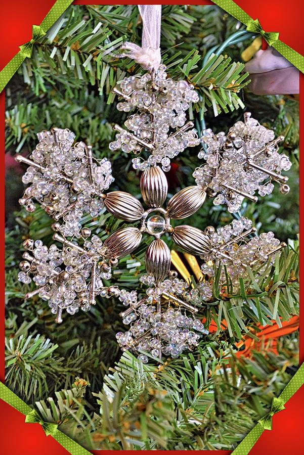 Christmas Photograph - Snowflake Vertical by Lisa Wooten