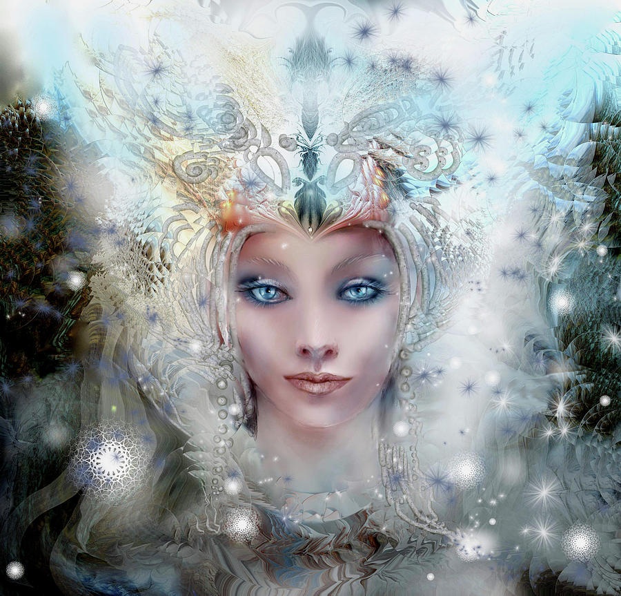 Portrait Digital Art - Snowmaid 3 by Natalia Rudzina