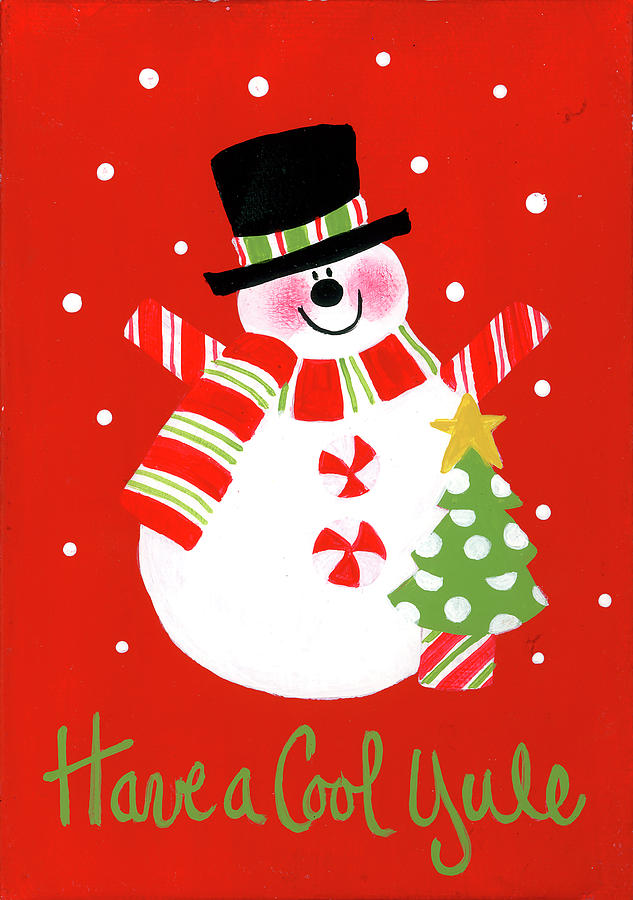 Christmas Painting - Snowman Sayings II by Pat Olson Fine Art And Whimsy