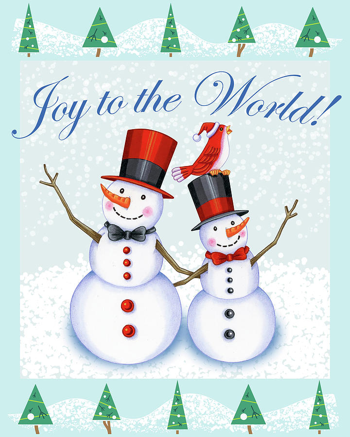 Snowmen 1 Digital Art by Kimura Designs - Fine Art America