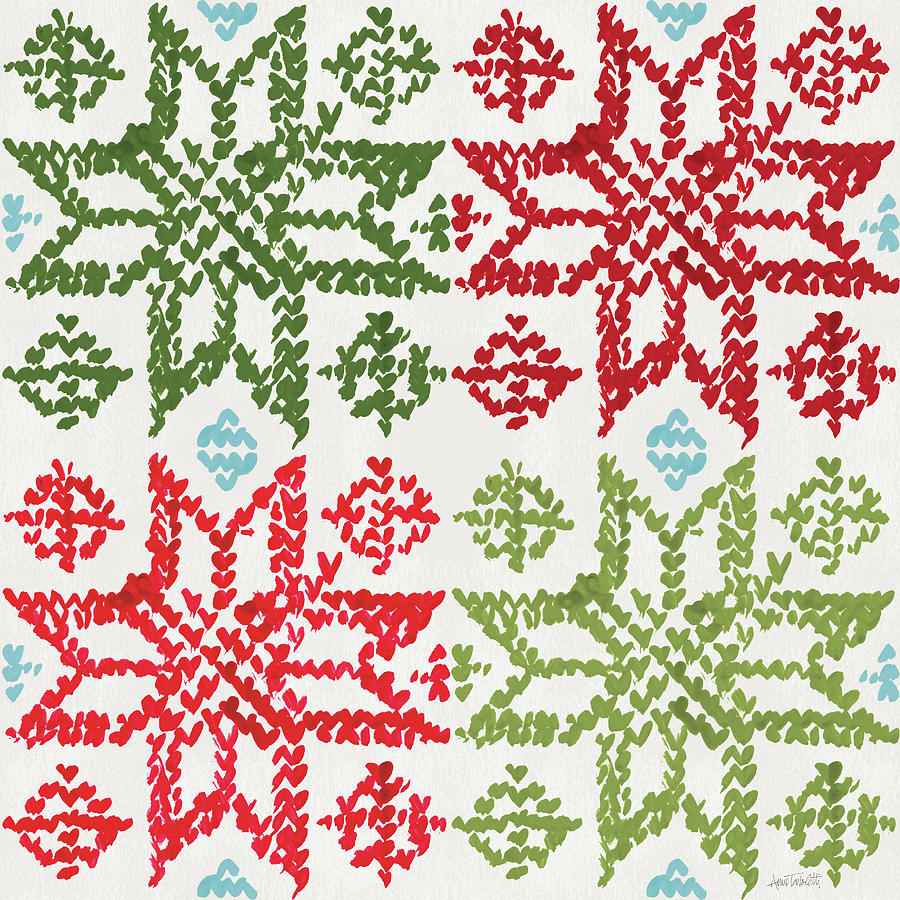 Pattern Painting - Snowplace Like Home Pattern Viia by Anne Tavoletti