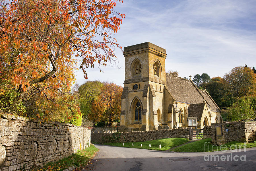 Snowshill Church in Autumn Photograph by Tim Gainey