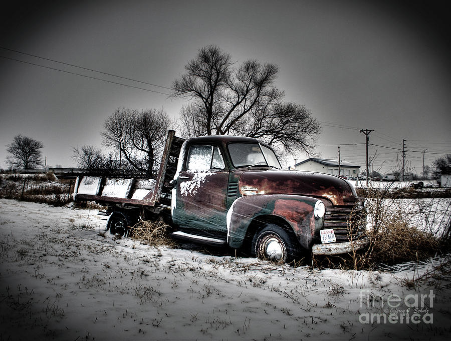 Snowstorm Chevy - 1 Photograph by Jeffrey Schulz