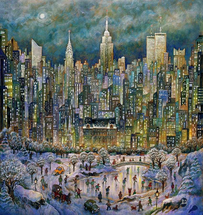 Winter Painting - Snowtime In New York by Bill Bell