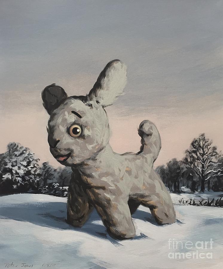 Snowy, 2010, Oil On Paper Painting by Peter Jones