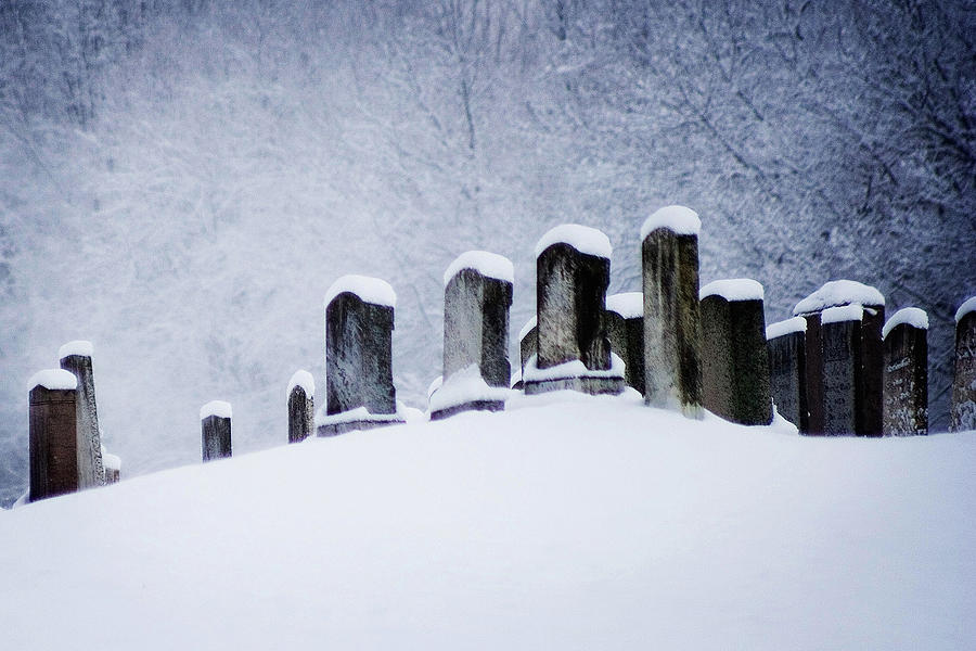 Snowy Cemetery Photograph by Photo By Brian T. Evans