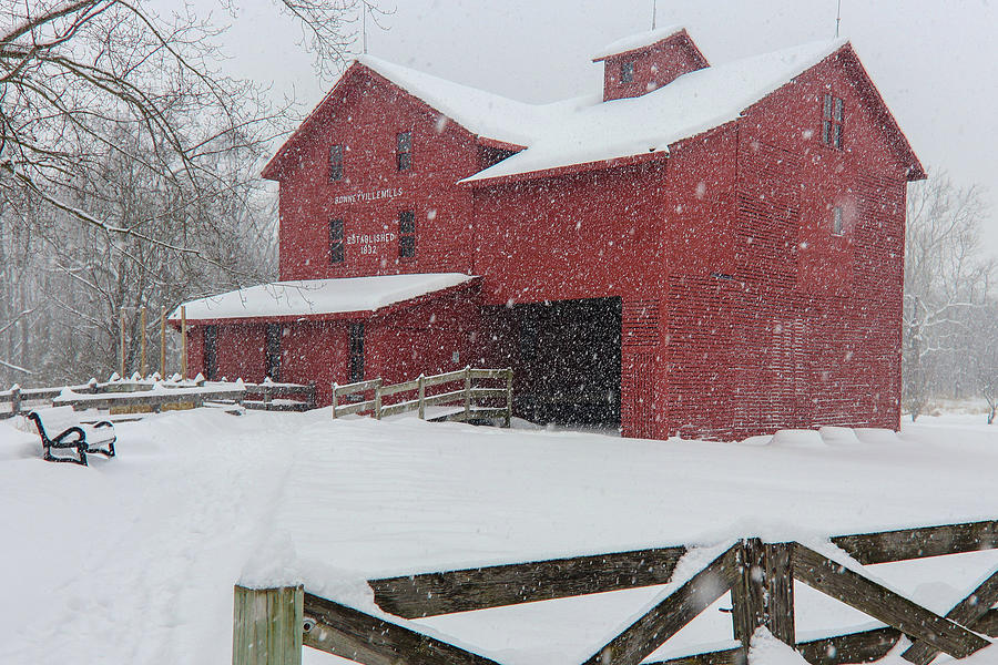 Snowy Day at Bonneyville Mill Photograph by Jason Champaigne - Fine Art ...