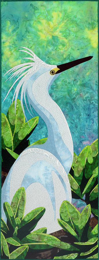 Snowy Egret Painting by Kestrel Michaud