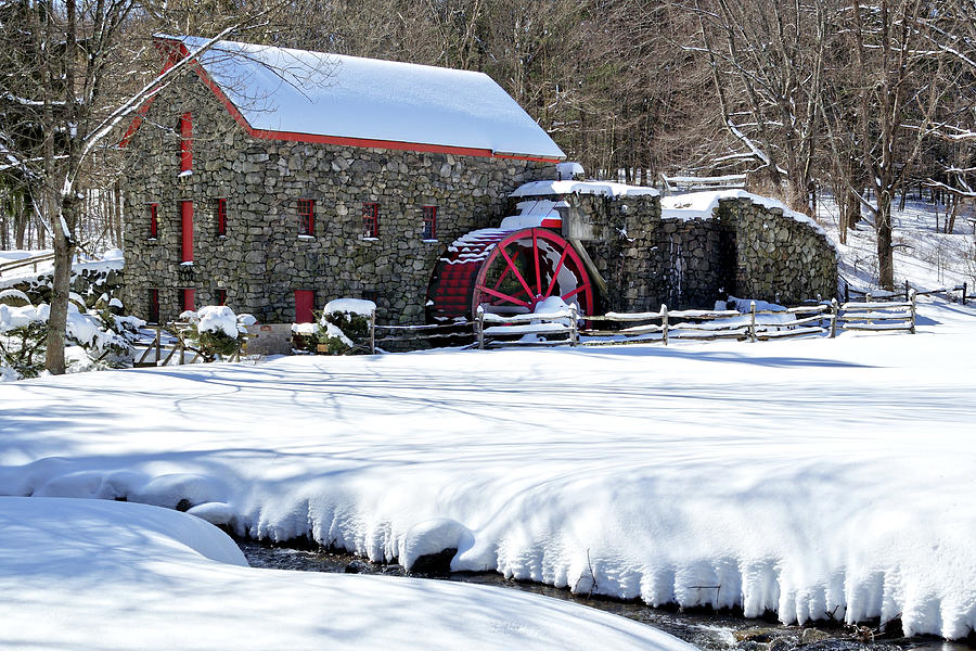 Snowy Grist Mill Photograph by Luke Moore Snowy Grist Mill Photograph by Luke Moore